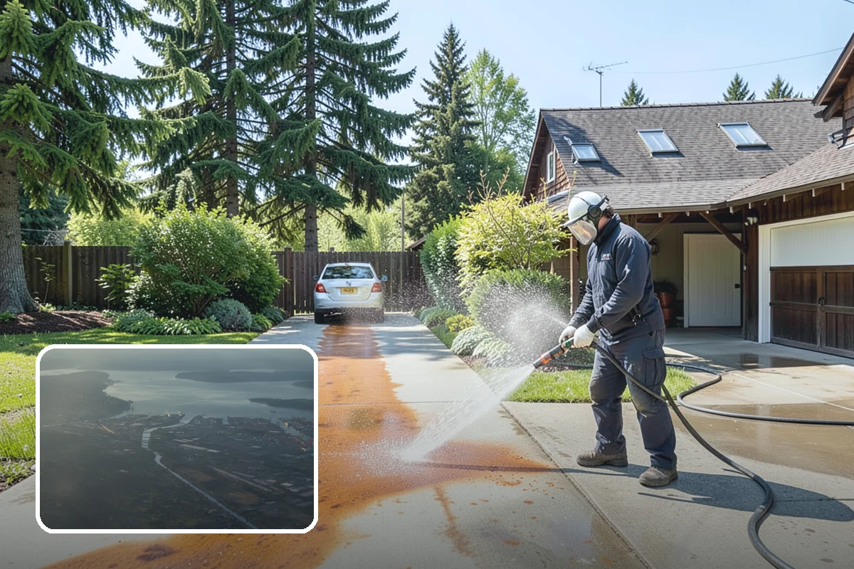 Deck Stair Cleaning in Fife, Pierce County, WA - Removes the slick growth from deck treads