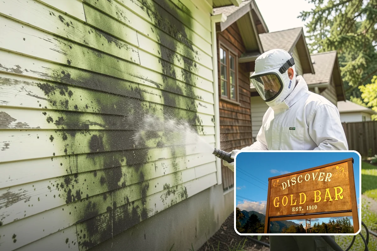 Deck Stair Cleaning in Gold Bar, Snohomish County, WA - Removes the slick growth from deck treads