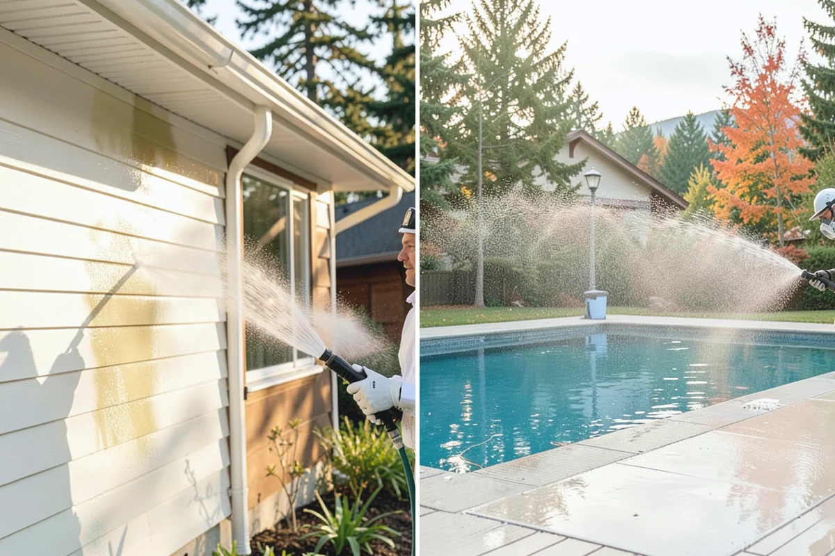 Deck Stair Cleaning in Hamilton, Skagit County, WA - Clear the stairs and protect surroundings