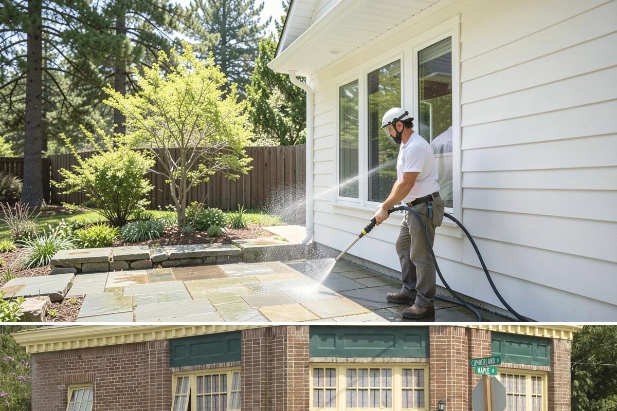 Deck Stair Cleaning in Hamilton, Skagit County, WA - Clean deck stairs before the fall rains so footing stays safe through winter.