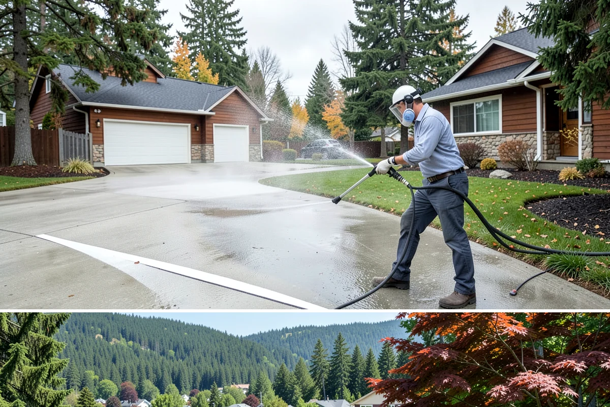 Deck Stair Cleaning in Index, Snohomish County, WA - Clean deck stairs before the fall rains so footing stays safe through winter.