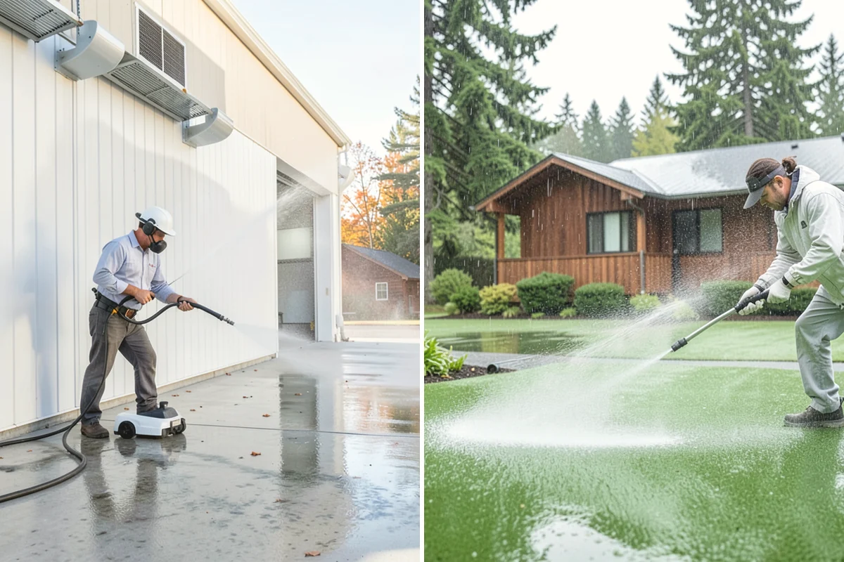 Deck Stair Cleaning in Issaquah, King County, WA - Clear the stairs and protect surroundings
