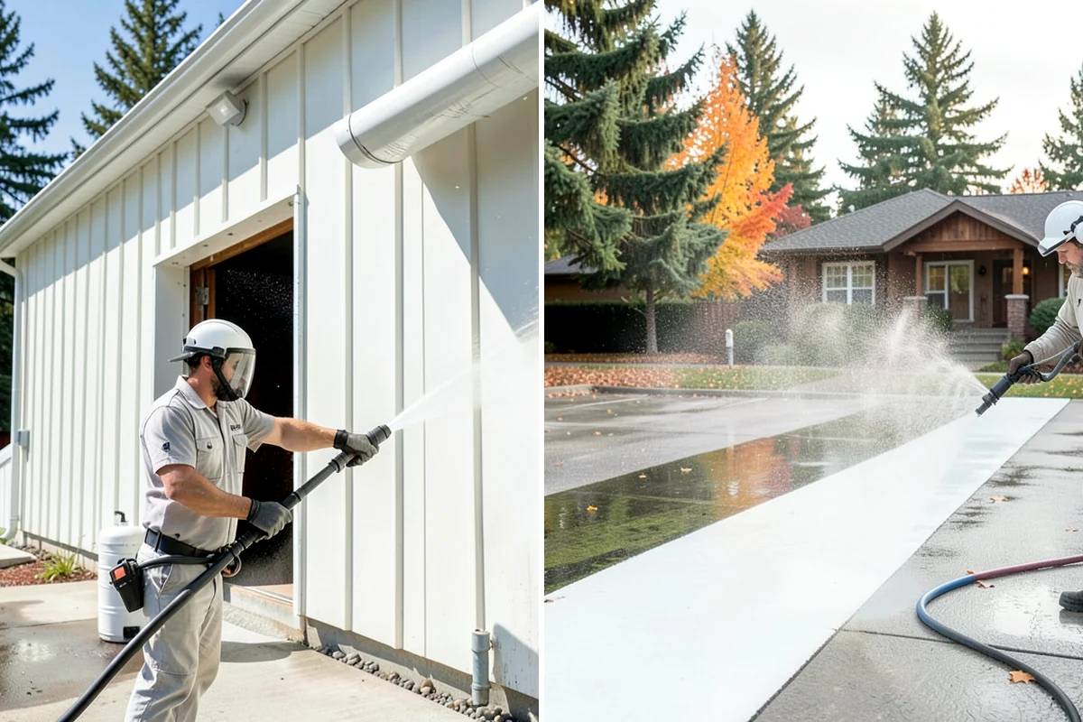 Deck Stair Cleaning in Lake Forest Park, King County, WA - Clear the stairs and protect surroundings