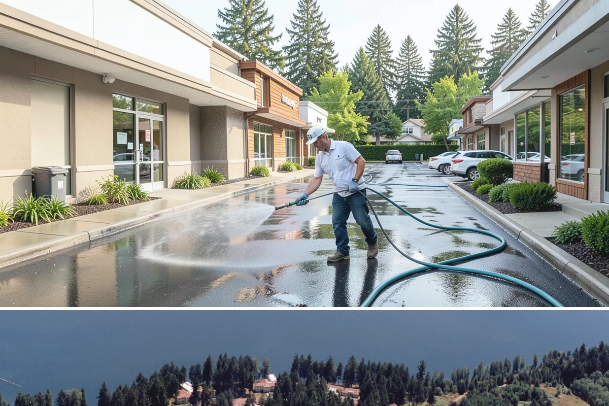 Deck Stair Cleaning in Lakewood, Pierce County, WA - Clean deck stairs before the fall rains so footing stays safe through winter.