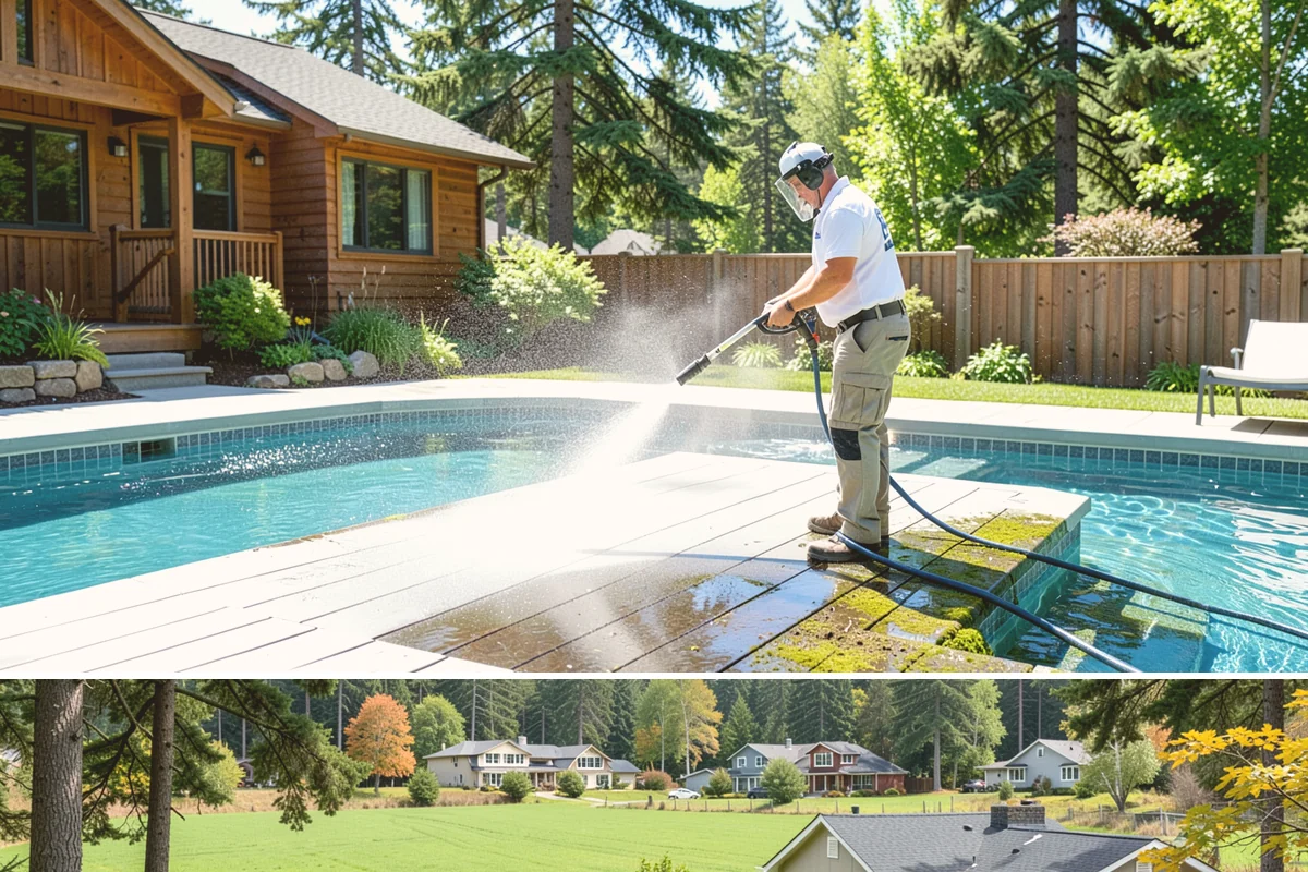 Deck Stair Cleaning in Lyman, Skagit County, WA - Clean deck stairs before the fall rains so footing stays safe through winter.