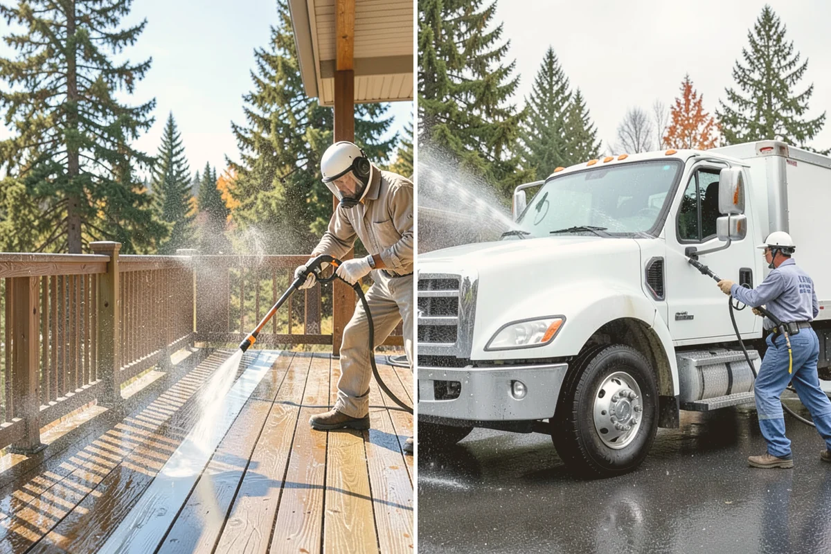 Deck Stair Cleaning in Lynnwood, Snohomish County, WA - Clear the stairs and protect surroundings