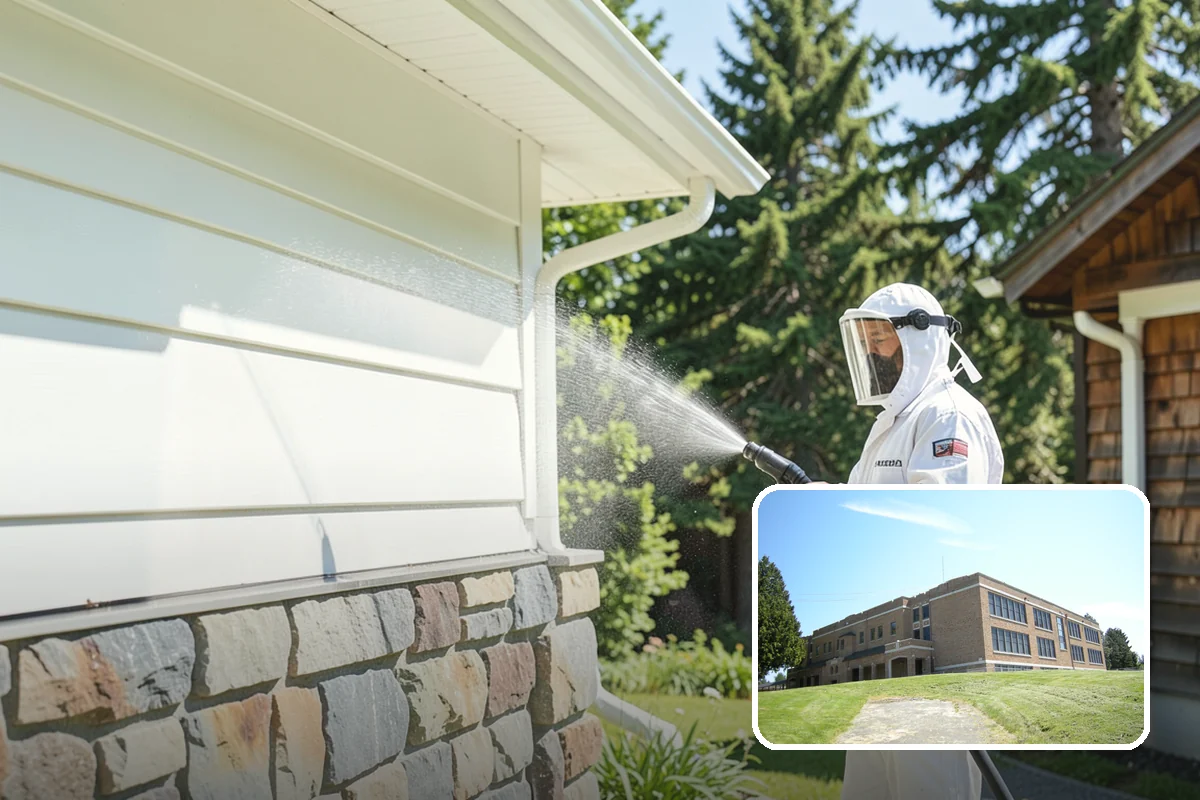 Deck Stair Cleaning in Maple Valley, King County, WA - Removes the slick growth from deck treads