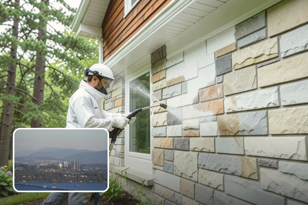 Deck Stair Cleaning in Medina, King County, WA - Removes the slick growth from deck treads