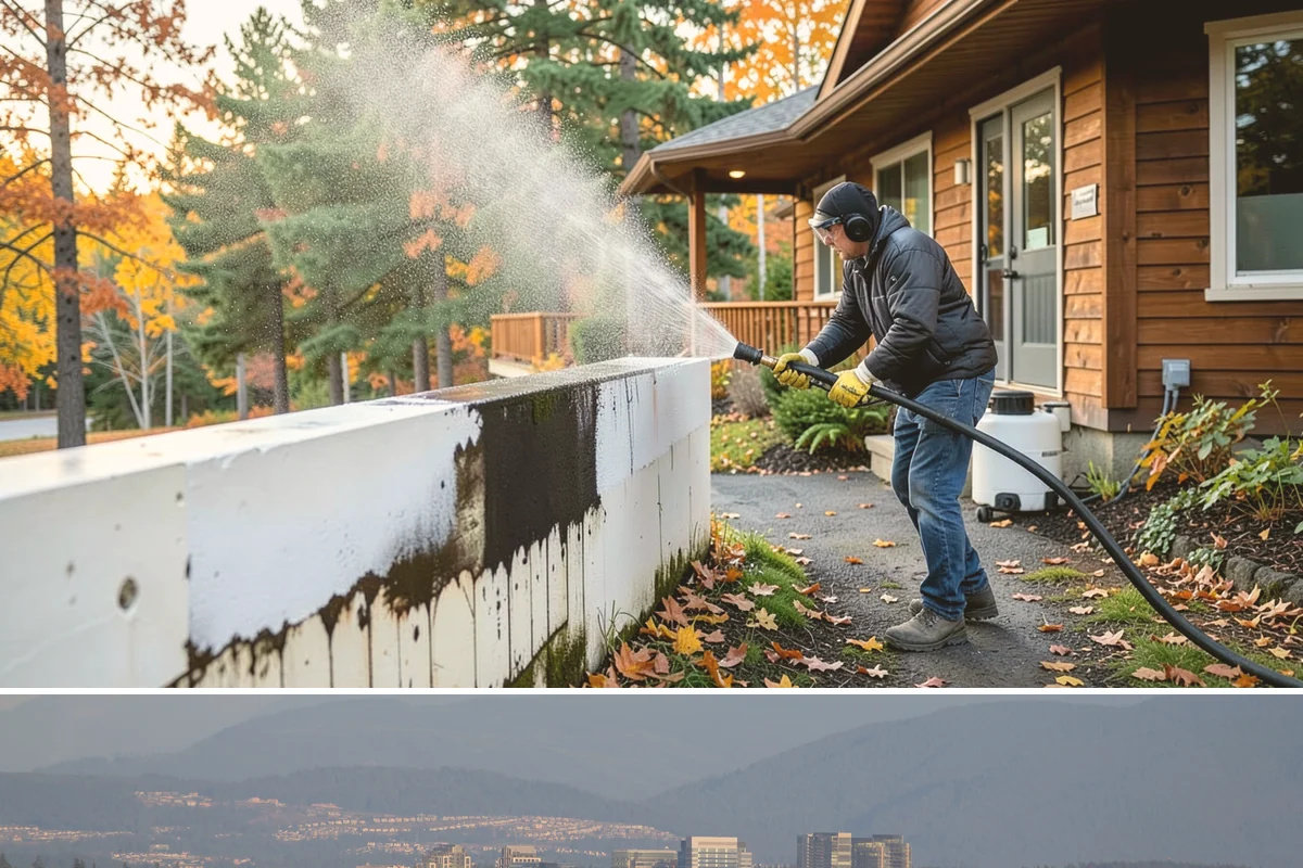 Deck Stair Cleaning in Medina, King County, WA - Clean deck stairs before the fall rains so footing stays safe through winter.