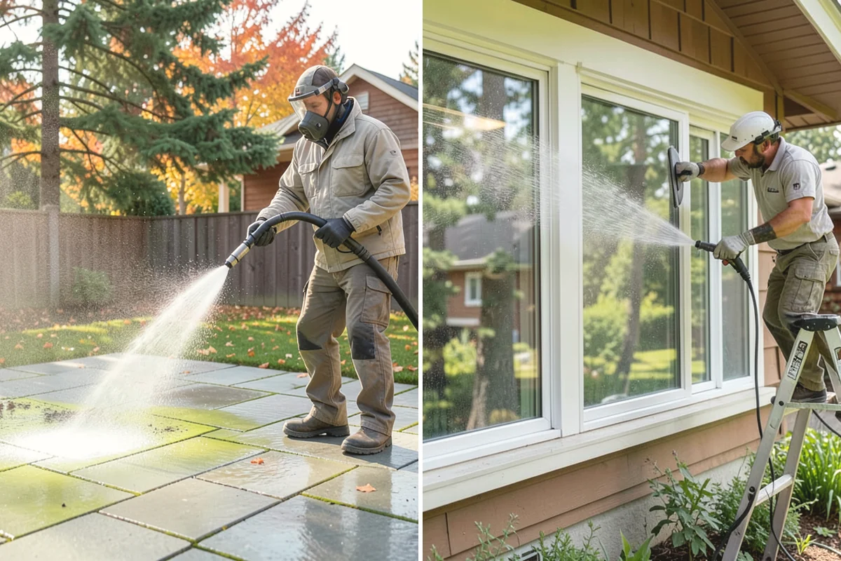 Deck Stair Cleaning in Monroe, Snohomish County, WA - Clear the stairs and protect surroundings
