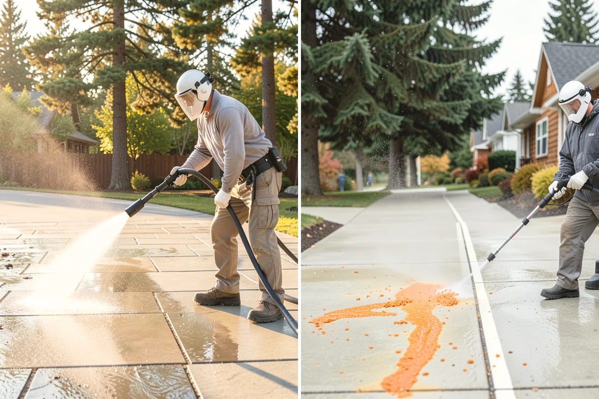Deck Stair Cleaning in North Bend, King County, WA - Clear the stairs and protect surroundings