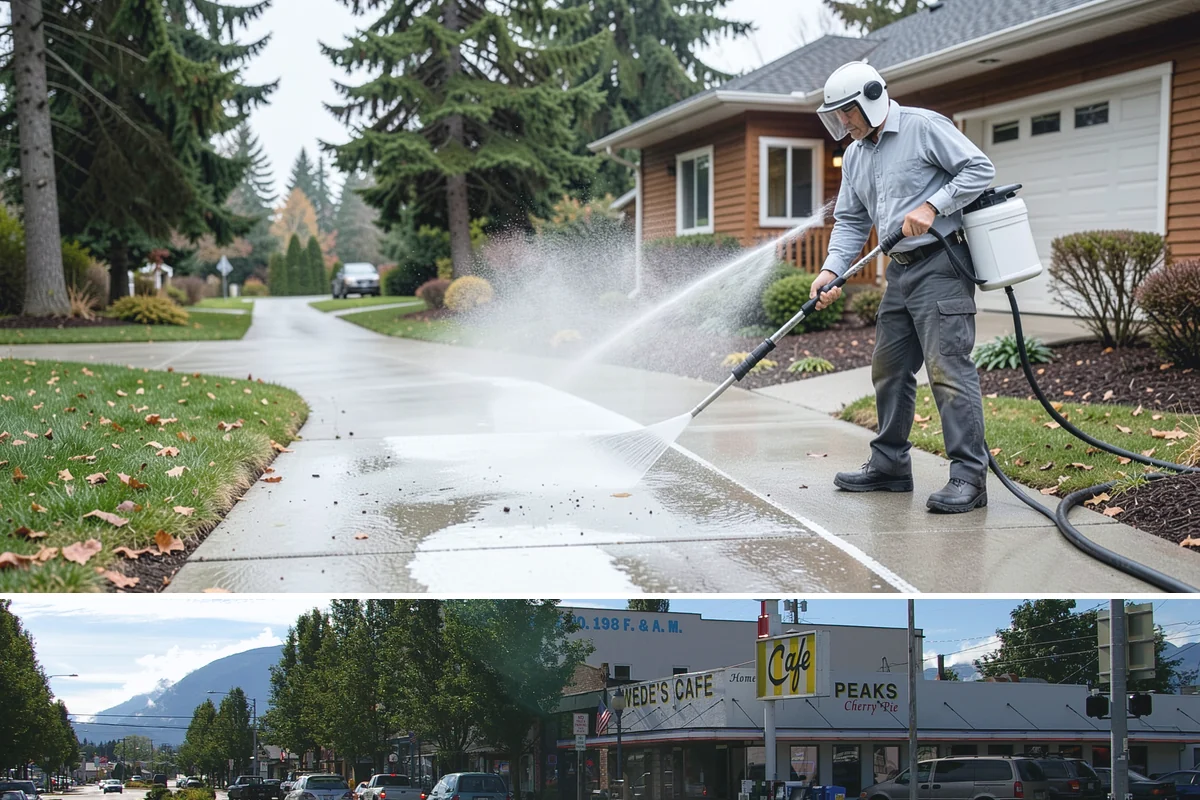 Deck Stair Cleaning in North Bend, King County, WA - Clean deck stairs before the fall rains so footing stays safe through winter.