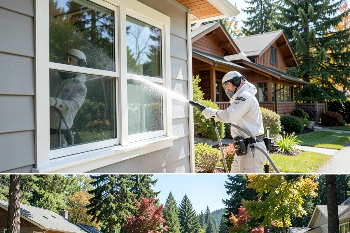 Deck Stair Cleaning in Orting, Pierce County, WA - Clean deck stairs before the fall rains so footing stays safe through winter.