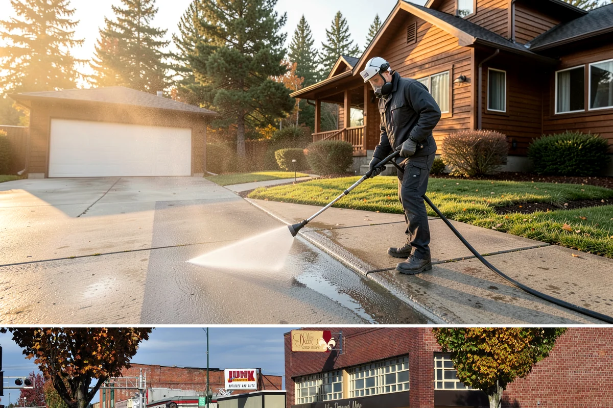 Deck Stair Cleaning in Puyallup, Pierce County, WA - Clean deck stairs before the fall rains so footing stays safe through winter.