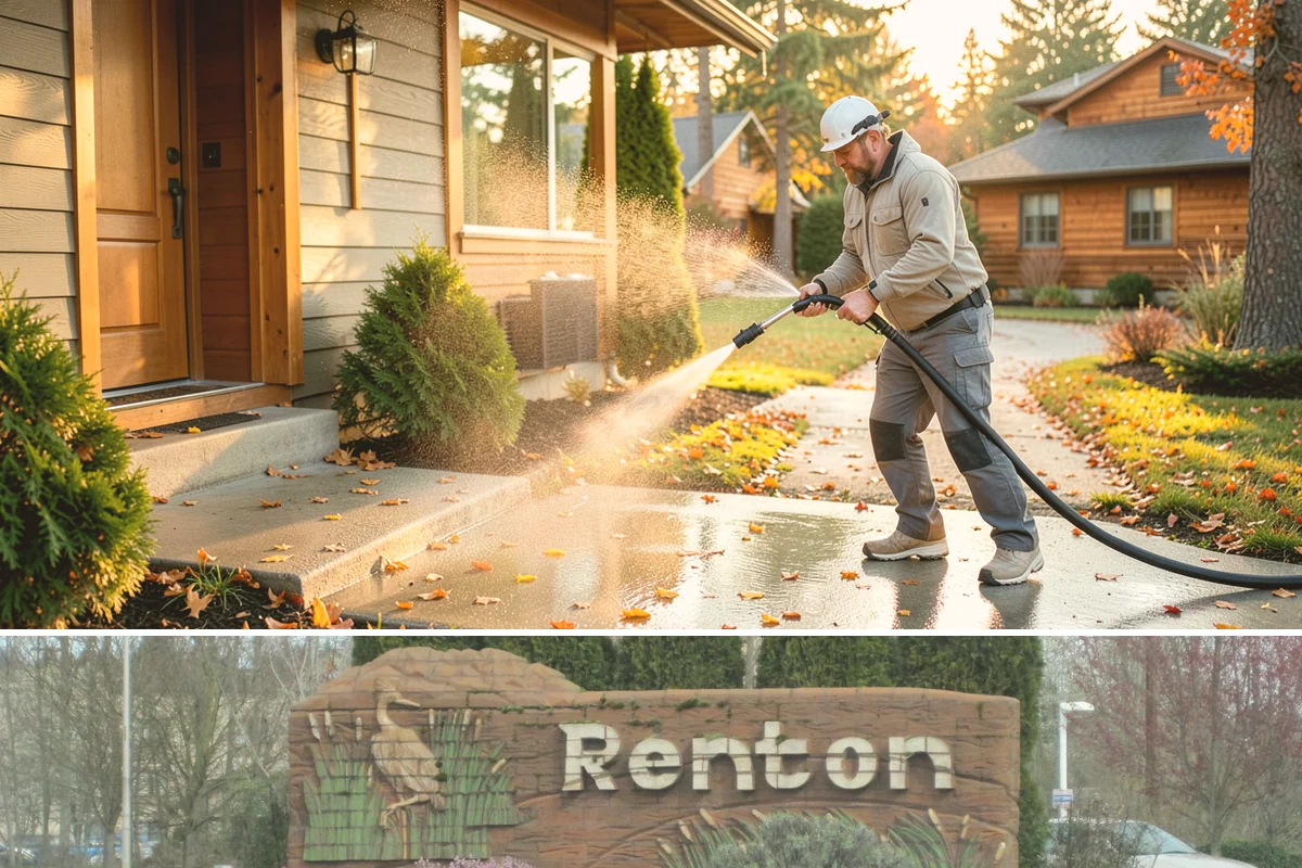 Deck Stair Cleaning in Renton, King County, WA - Clean deck stairs before the fall rains so footing stays safe through winter.