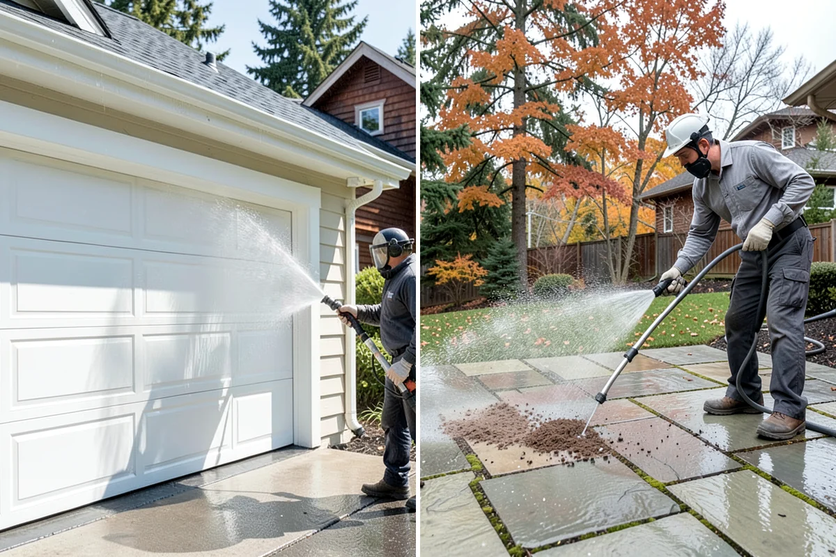 Deck Stair Cleaning in SeaTac, King County, WA - Clear the stairs and protect surroundings
