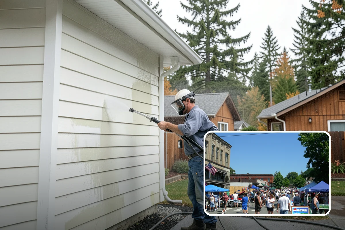 Deck Stair Cleaning in Snohomish, Snohomish County, WA - Removes the slick growth from deck treads