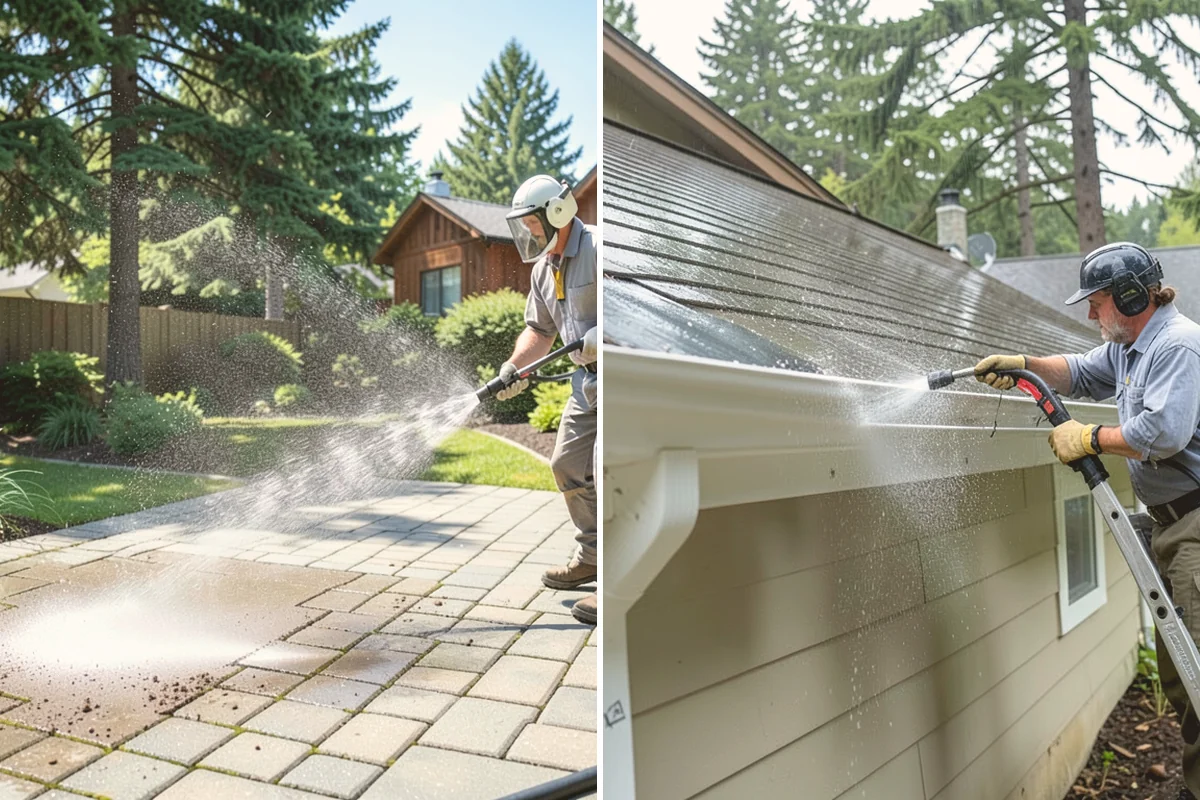 Deck Stair Cleaning in Stanwood, Snohomish County, WA - Clear the stairs and protect surroundings