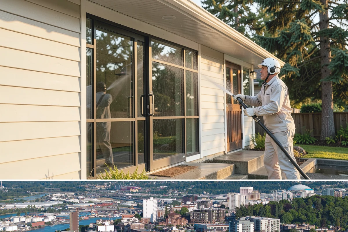 Deck Stair Cleaning in Tacoma, Pierce County, WA - Clean deck stairs before the fall rains so footing stays safe through winter.