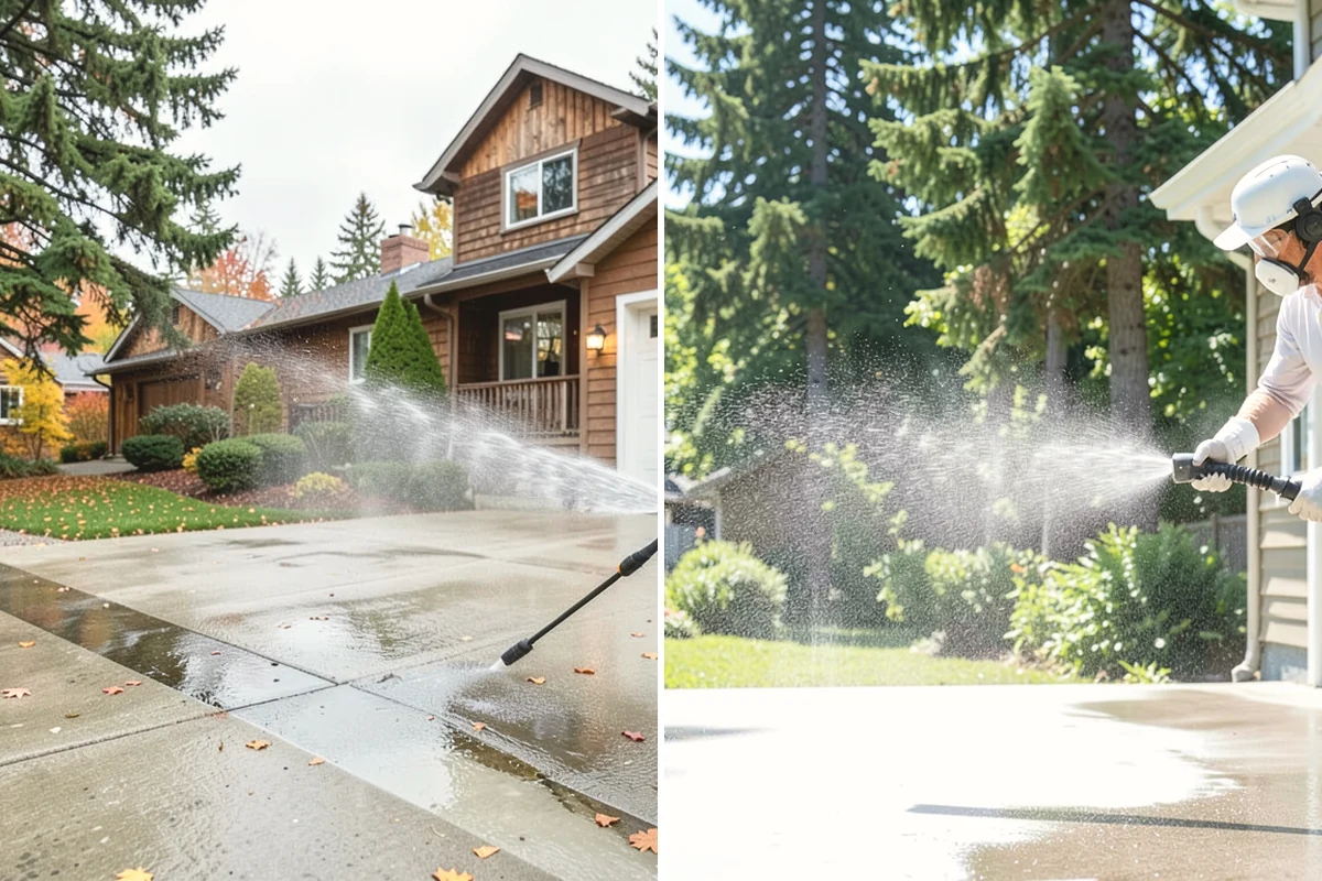 Deck Stair Cleaning in Tukwila, King County, WA - Clear the stairs and protect surroundings