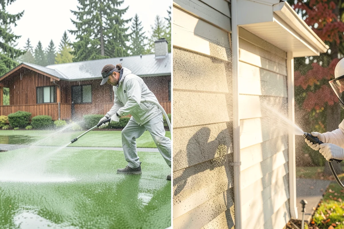 Deck Stair Cleaning in University Place, Pierce County, WA - Clear the stairs and protect surroundings