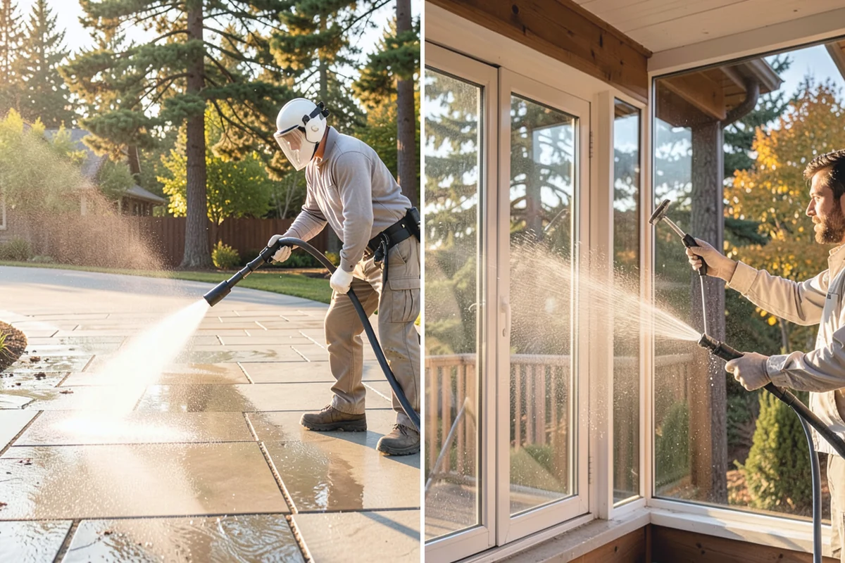 Deck Stair Cleaning in Wilkeson, Pierce County, WA - Clear the stairs and protect surroundings
