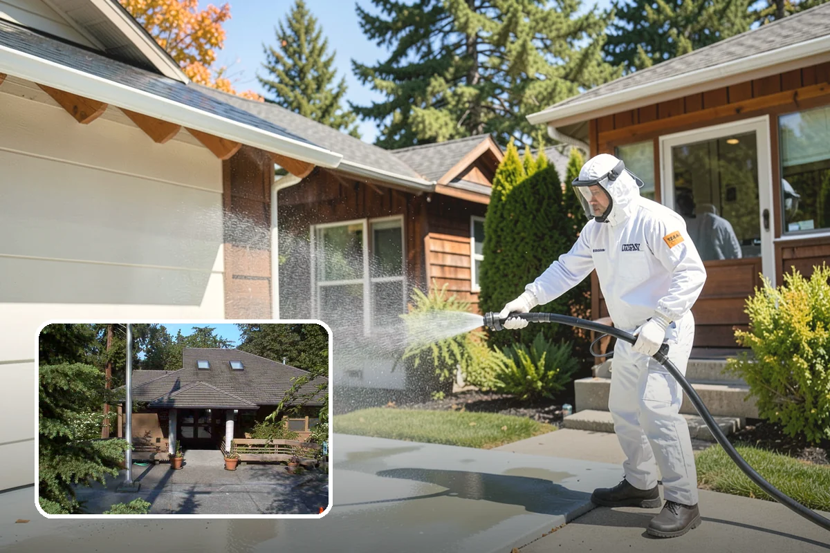 Deck Stair Cleaning in Yarrow Point, King County, WA - Removes the slick growth from deck treads