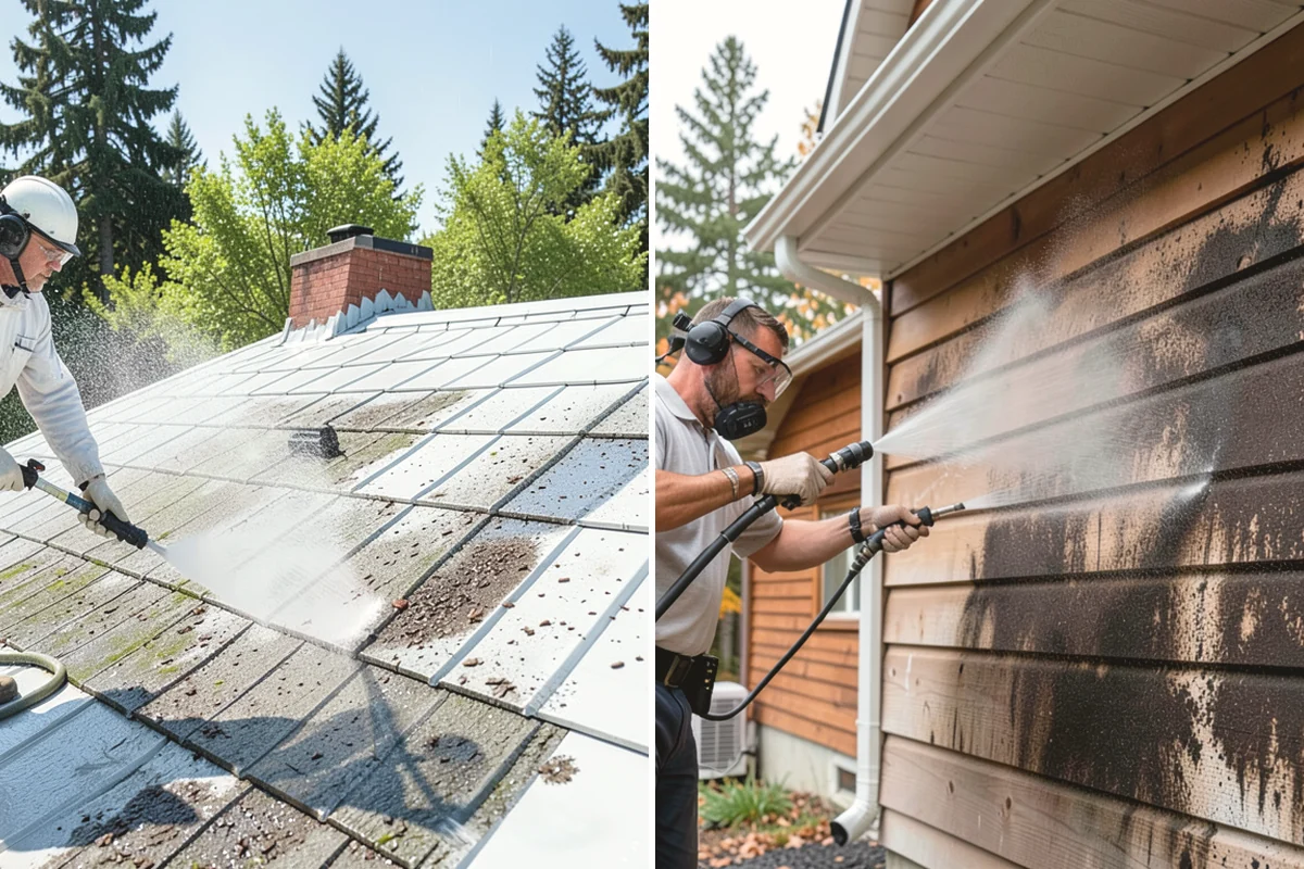 Deck Stair Cleaning in Yarrow Point, King County, WA - Clear the stairs and protect surroundings