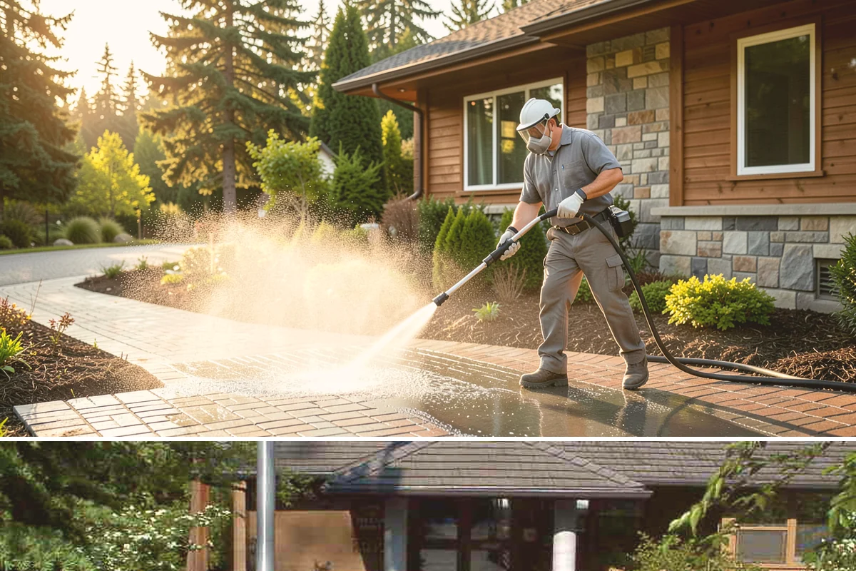 Deck Stair Cleaning in Yarrow Point, King County, WA - Clean deck stairs before the fall rains so footing stays safe through winter.