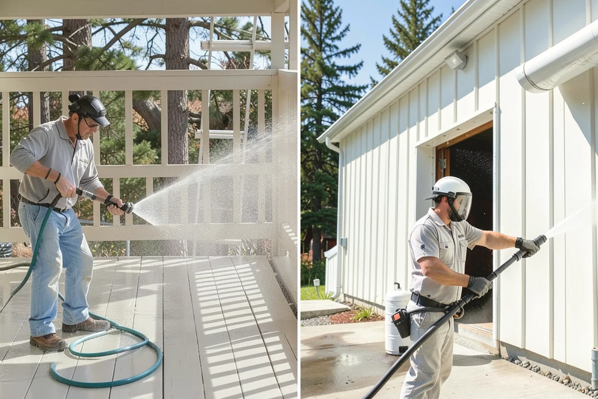 Deck Washing in Anacortes, Skagit County, WA - Clear the deck and protect nearby plants