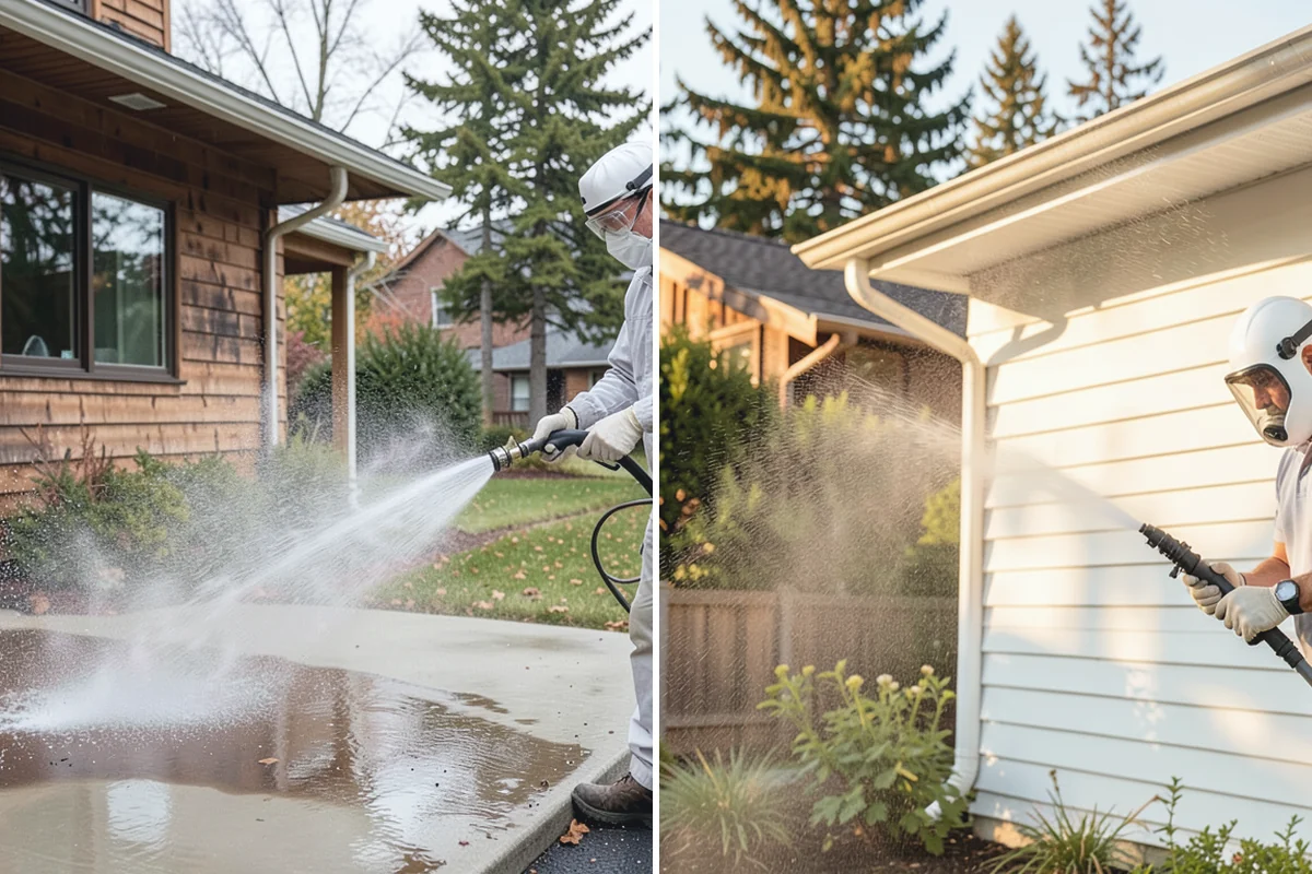 Deck Washing in Auburn, King County, WA - Clear the deck and protect nearby plants