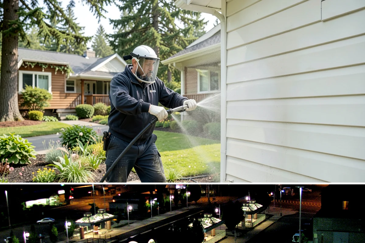 Deck Washing in Auburn, King County, WA - Wash decks in early summer so the wood can dry and take a finish before fall.