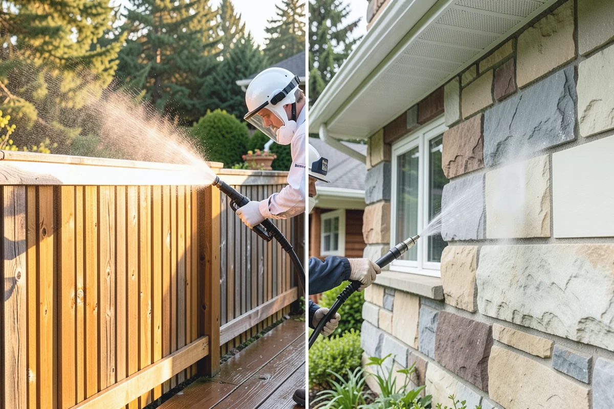 Deck Washing in Bonney Lake, Pierce County, WA - Clear the deck and protect nearby plants