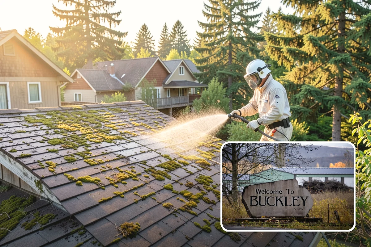 Deck Washing in Buckley, Pierce County, WA - Lifts algae, mildew, and grey weathering