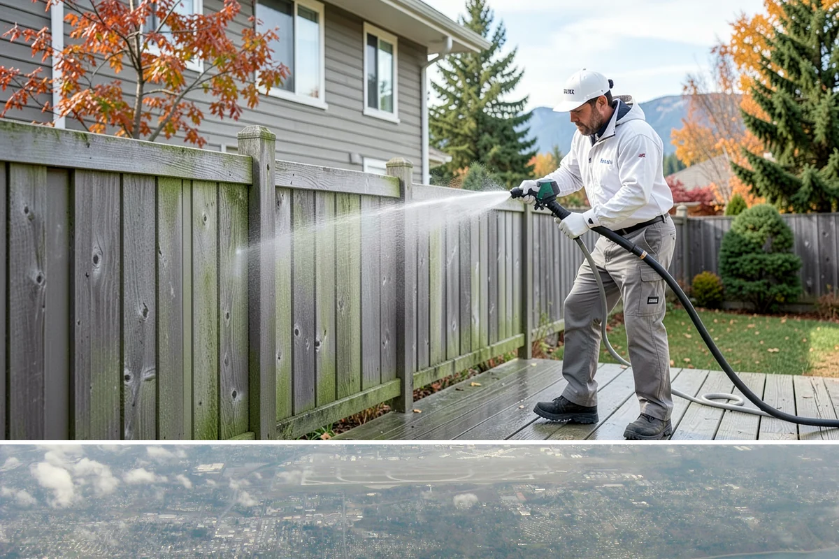 Deck Washing in Burien, King County, WA - Wash decks in early summer so the wood can dry and take a finish before fall.