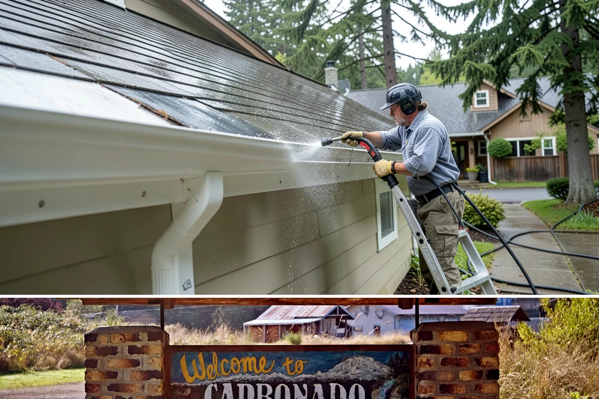 Deck Washing in Carbonado, Pierce County, WA - Wash decks in early summer so the wood can dry and take a finish before fall.