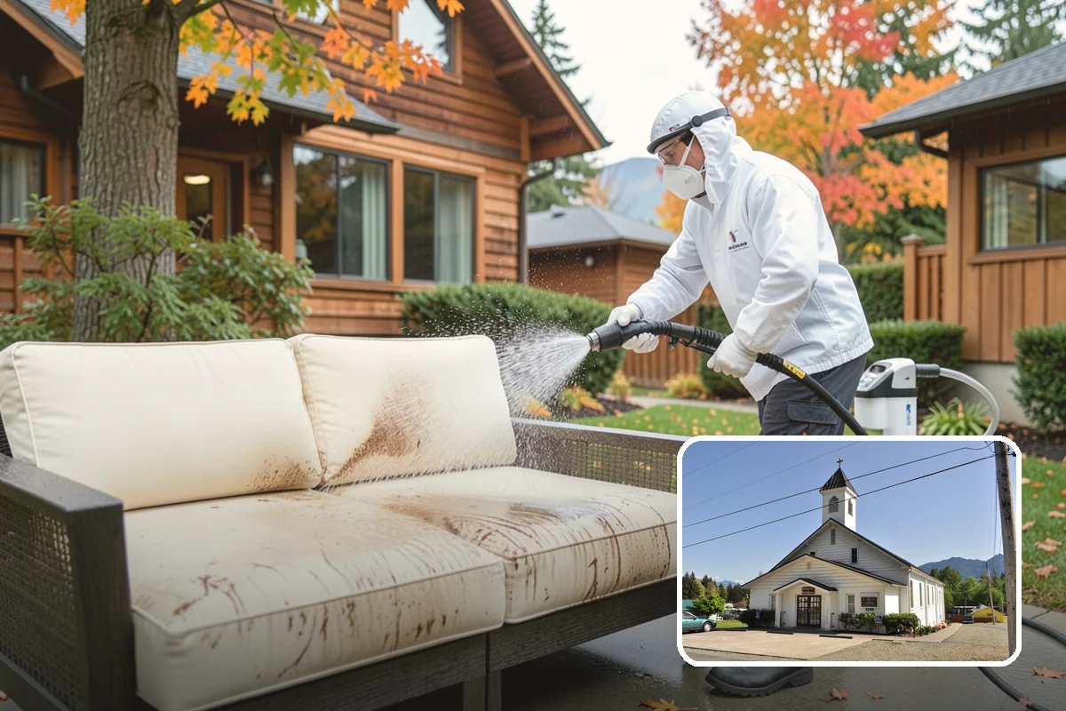 Deck Washing in Concrete, Skagit County, WA - Lifts algae, mildew, and grey weathering