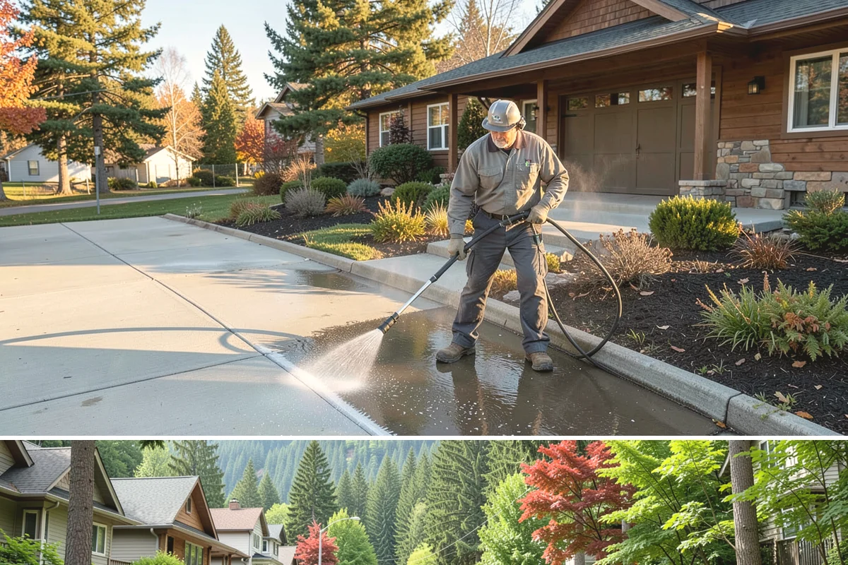 Deck Washing in Darrington, Snohomish County, WA - Wash decks in early summer so the wood can dry and take a finish before fall.