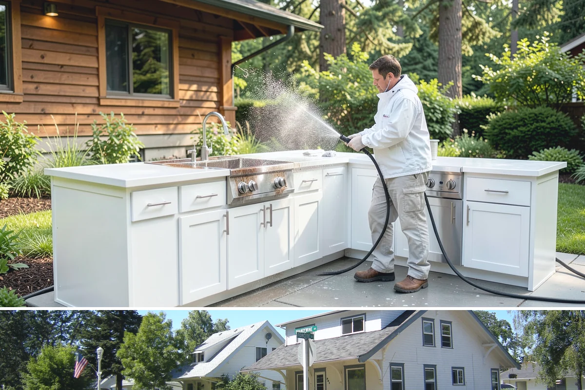Deck Washing in DuPont, Pierce County, WA - Wash decks in early summer so the wood can dry and take a finish before fall.