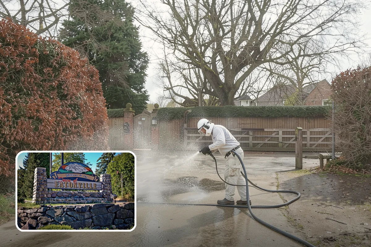 Deck Washing in Eatonville, Pierce County, WA - Lifts algae, mildew, and grey weathering