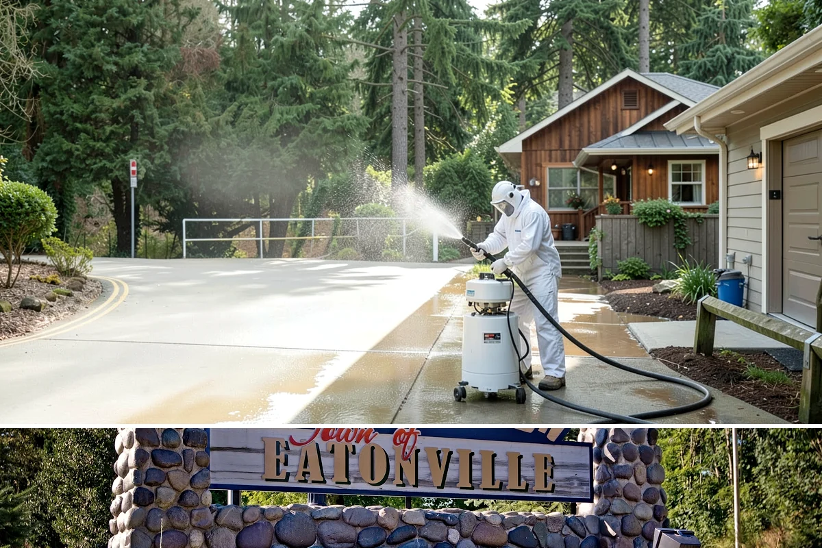 Deck Washing in Eatonville, Pierce County, WA - Wash decks in early summer so the wood can dry and take a finish before fall.