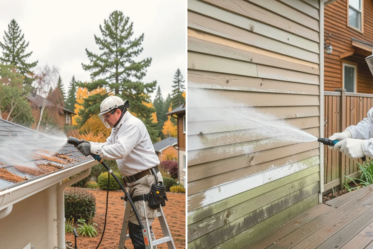 Deck Washing in Edmonds, Snohomish County, WA - Clear the deck and protect nearby plants