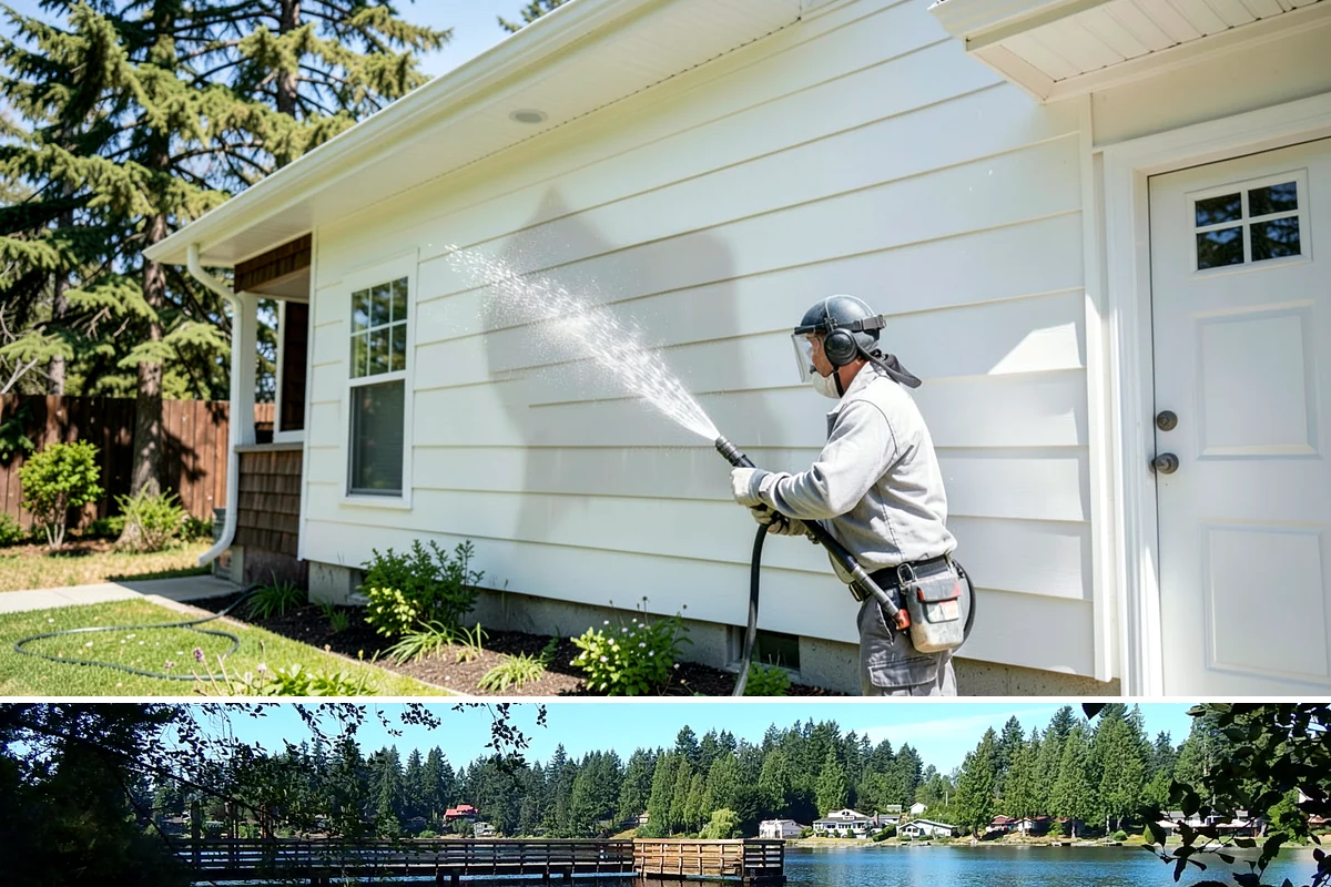 Deck Washing in Federal Way, King County, WA - Wash decks in early summer so the wood can dry and take a finish before fall.