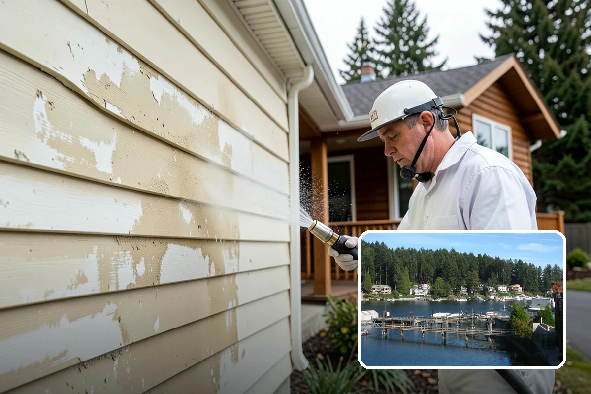 Deck Washing in Gig Harbor, Pierce County, WA - Lifts algae, mildew, and grey weathering