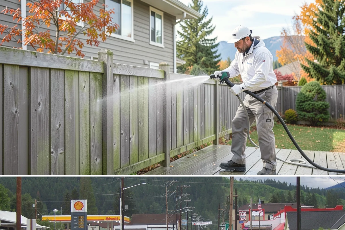 Deck Washing in Granite Falls, Snohomish County, WA - Wash decks in early summer so the wood can dry and take a finish before fall.