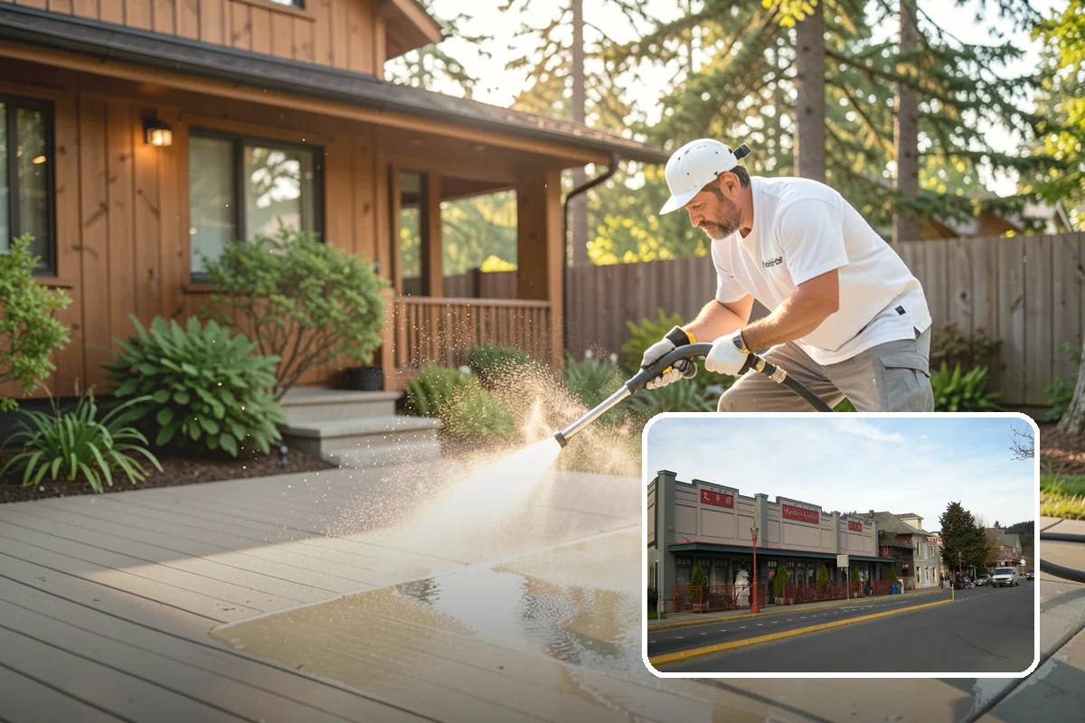 Deck Washing in Issaquah, King County, WA - Lifts algae, mildew, and grey weathering