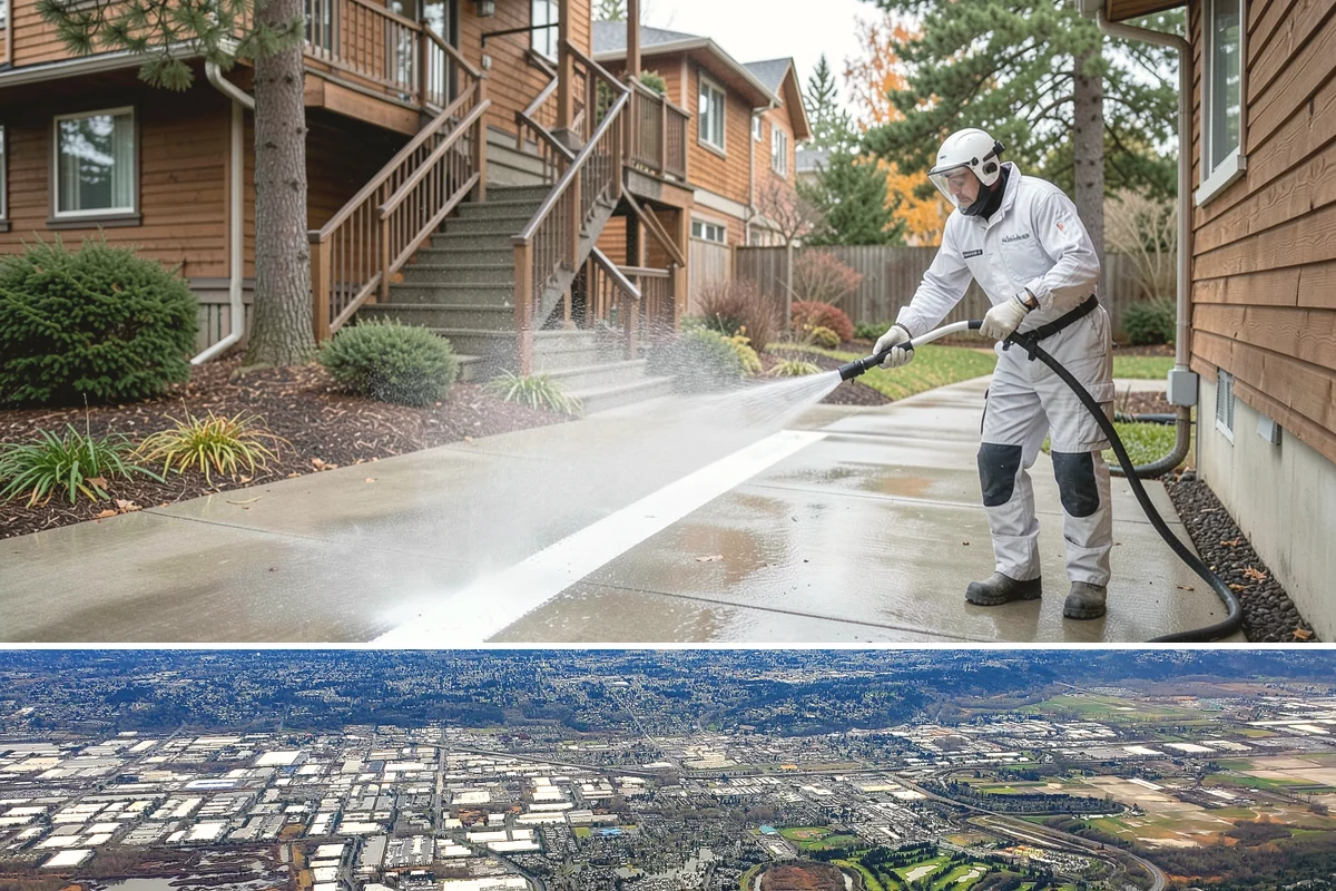 Deck Washing in Kent, King County, WA - Wash decks in early summer so the wood can dry and take a finish before fall.