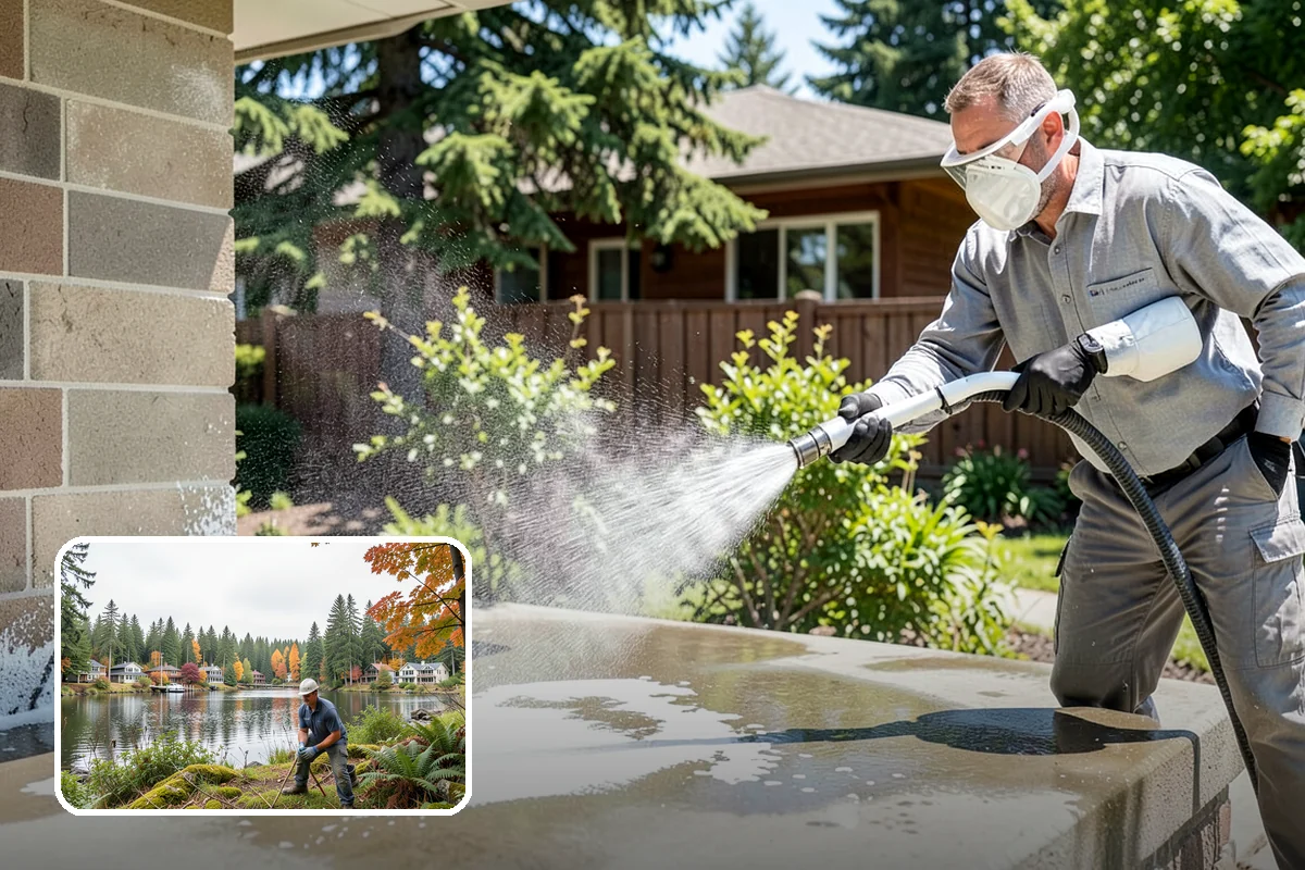 Deck Washing in La Conner, Skagit County, WA - Lifts algae, mildew, and grey weathering