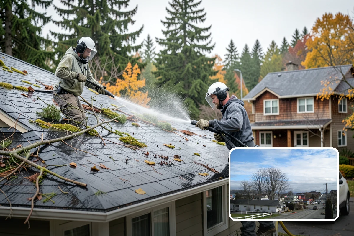 Deck Washing in Langley, Island County, WA - Lifts algae, mildew, and grey weathering