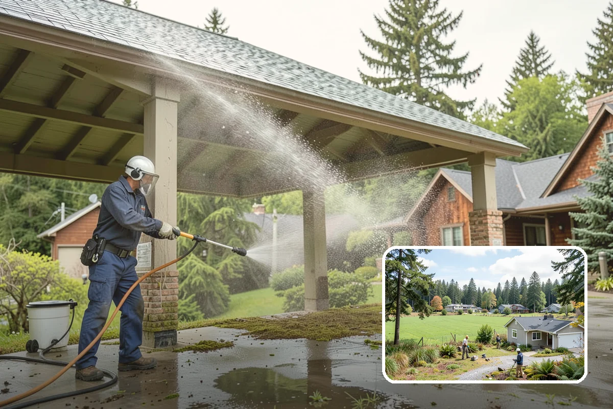 Deck Washing in Lyman, Skagit County, WA - Lifts algae, mildew, and grey weathering